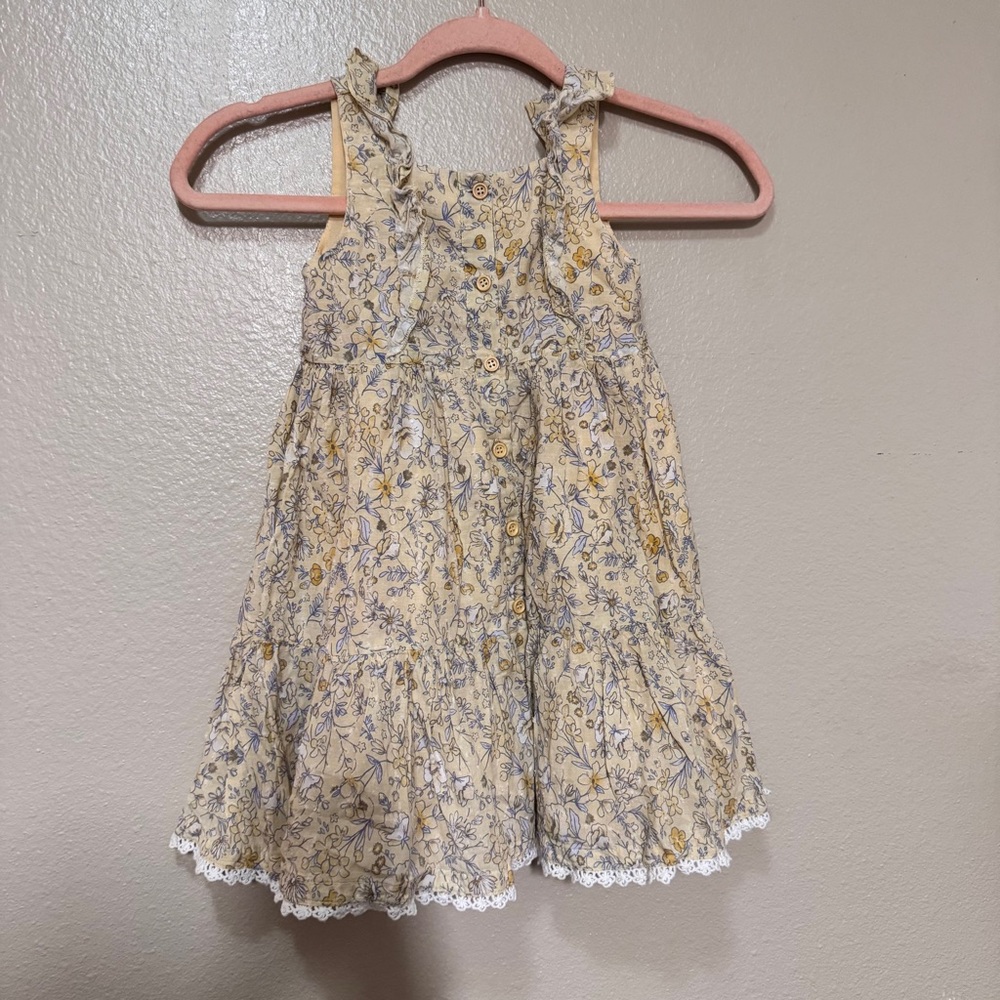 Catherine Malandrino Yellow and Blue Floral Girls Dress